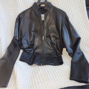 Versace Black Leather Jacket